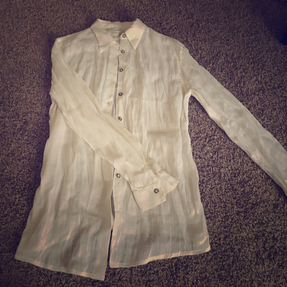 Barbara Bui linen button down shirt. Size Large